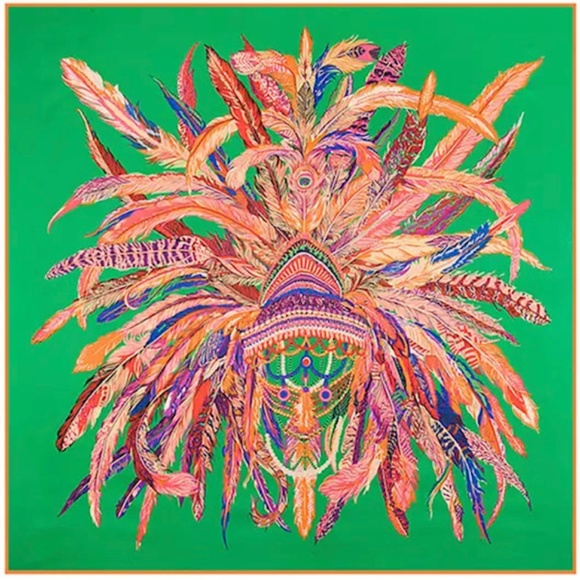 ‼️SALE‼️ NWT 100% PURE SILK PRINT SQUARE SCARF BIG STOLEN SHAWL - Picture 3 of 12